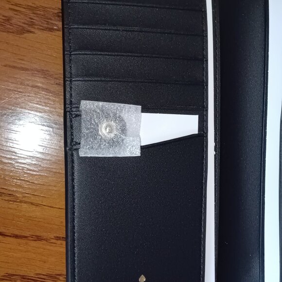 **HP/PD** New Kate Spade staci saffiano leather large wallet, black - Picture 7 of 8